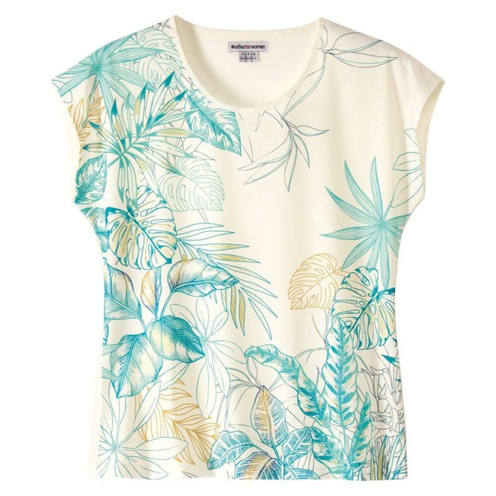 Atlas for Women Womens/Ladies Printed T-Shirt / Ecru